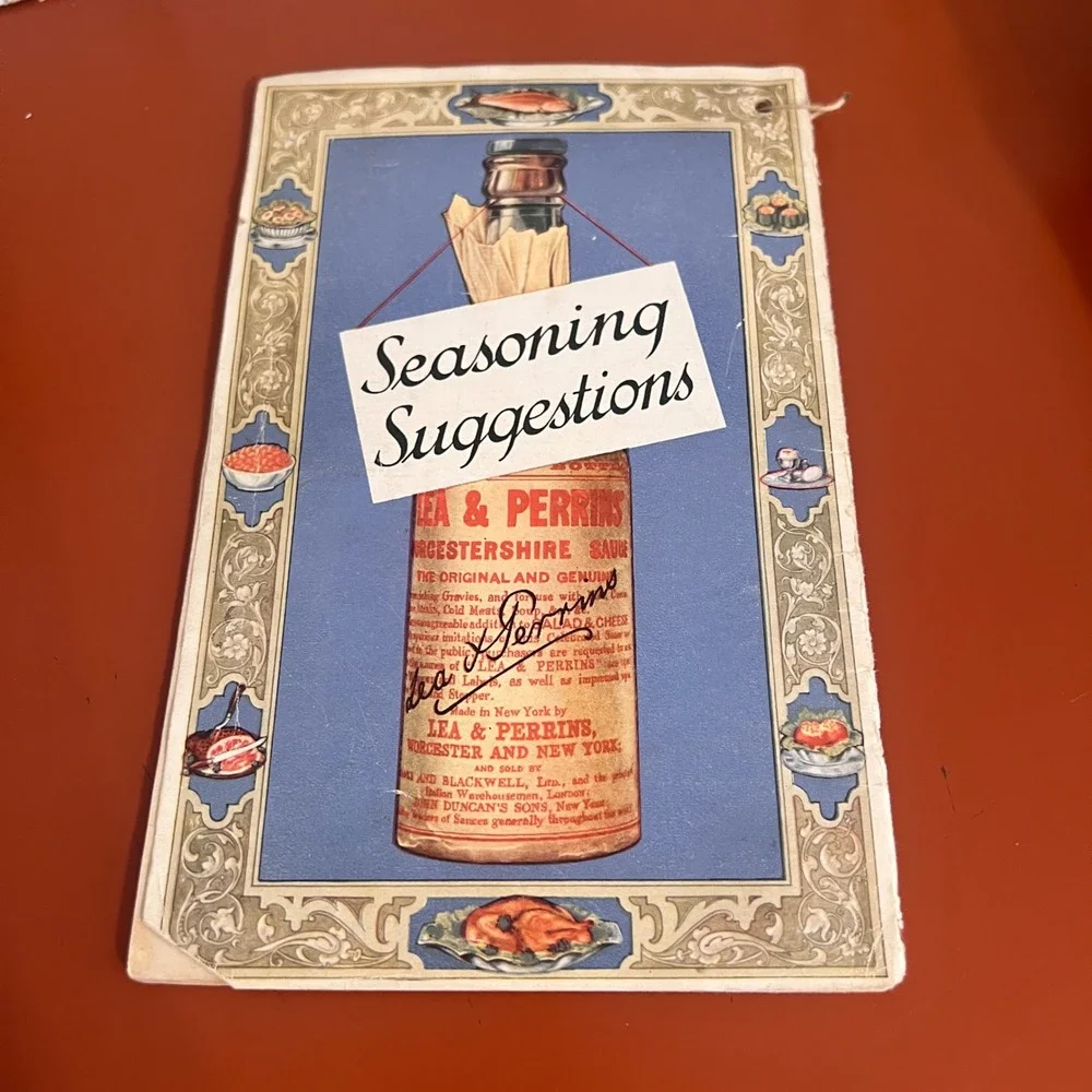 Vintage 1920 Lea & Perrins Seasoning Suggestions Cookbooklet Recipes Ephemera